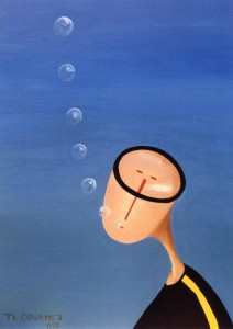 Le Plongeur, 1997, Huile sur toile (65x54cm)